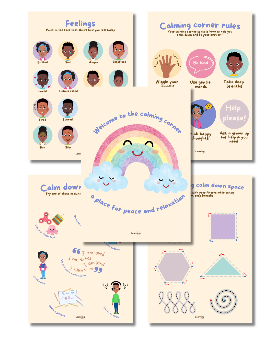 Calming Corner Poster Set