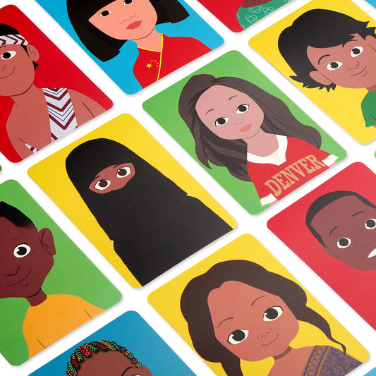 Children of the world matching game
